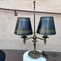 Vintage Double Lamp In Good Condition  They Both Work 
