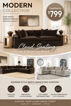 🔥 Modern Cloud Seating Collection – Starting @ $799! 🔥