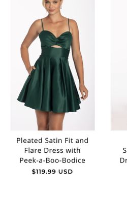 Short Green Formal Dress Size 3