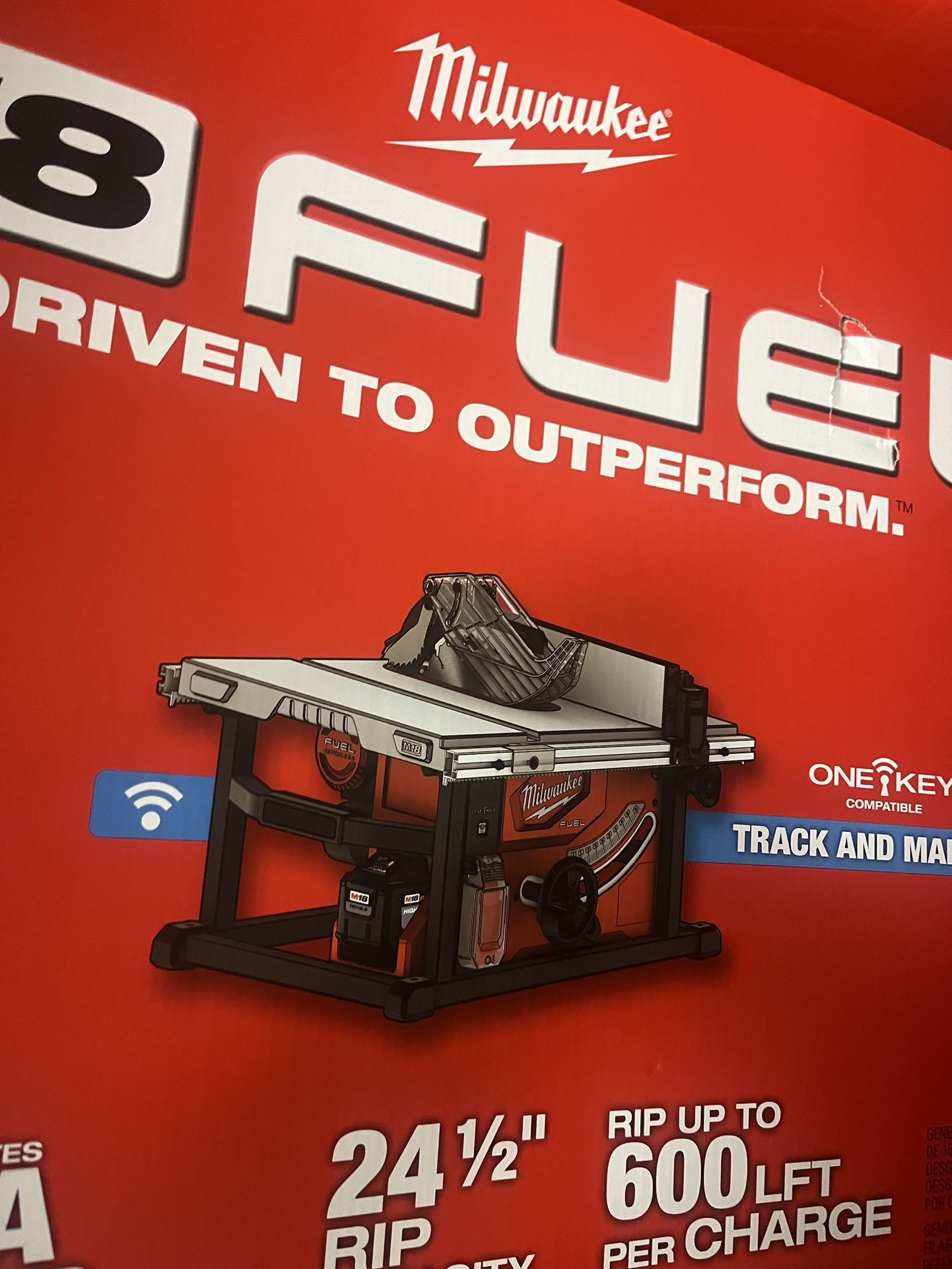 Milwaukee Table Saw On Key Fuel Tool Only