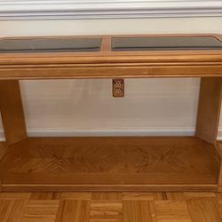 Glass Top Console Table