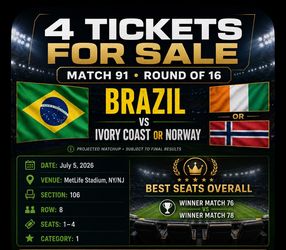 Round of 16 tickets for sale