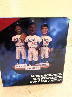 Jackie Robinson,Roy Campanella,Don Newcombe bobblehead