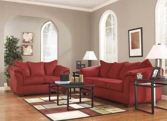 Salsa red couch and Loveseat set