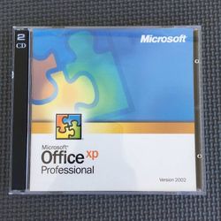 Microsoft Office XP Professional 2002 Software 2 Disks