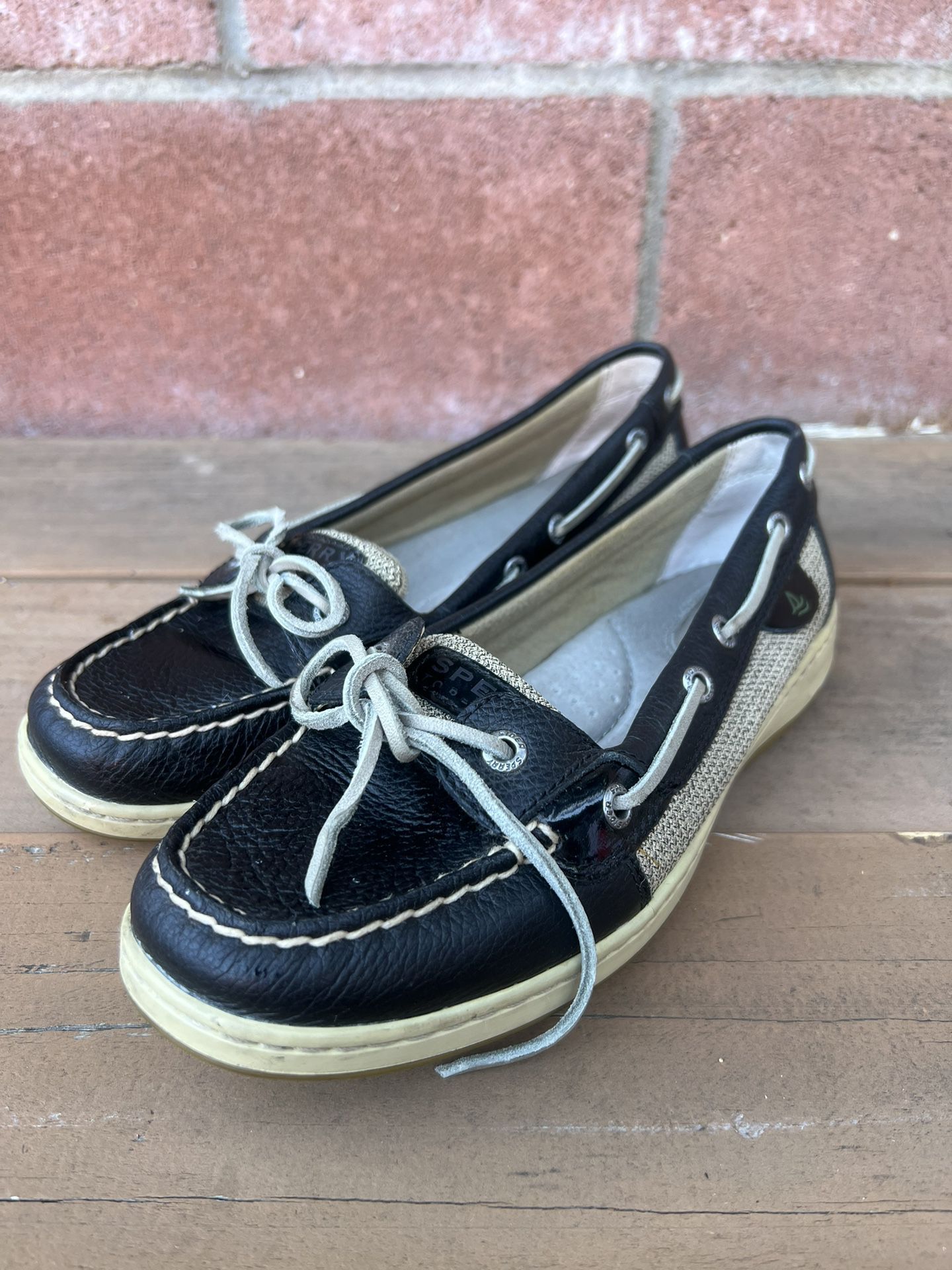 Used Women’s Sperry Top-Sider Leather Angelfish Boat Shoe Size 8.5