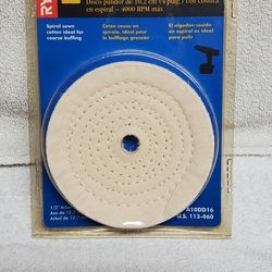 Ryobi A10DD16 4" Spiral Sewn Buffing Wheel 1/2" Arbor