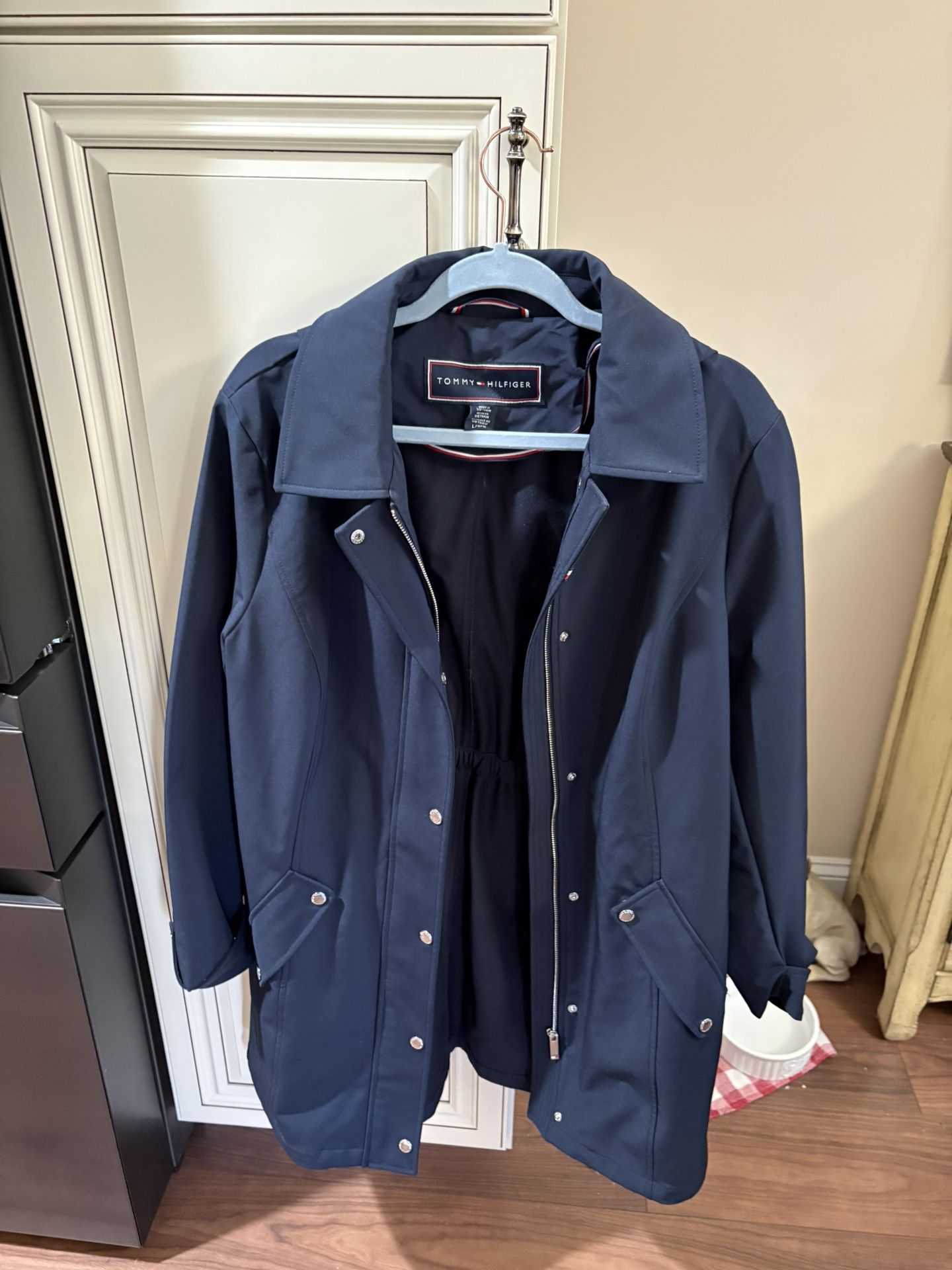 Tommy Hilfiger Waterproof Long Performance Rain Jacket Navy Blue *BRAND NEW*
