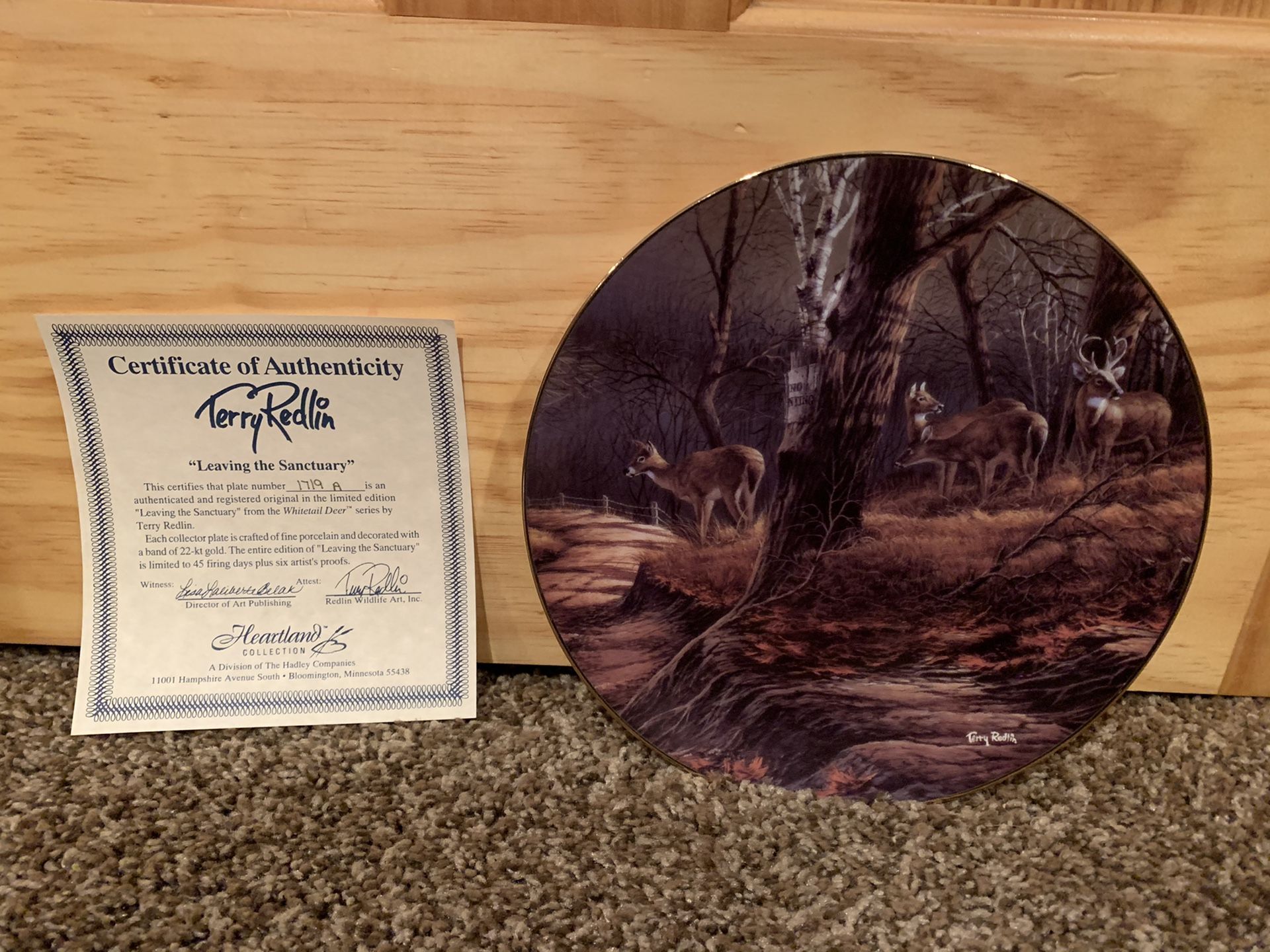 Terry Redlin Plate - Leaving the Sanctuary