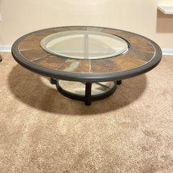 Glass Fire Pit Table