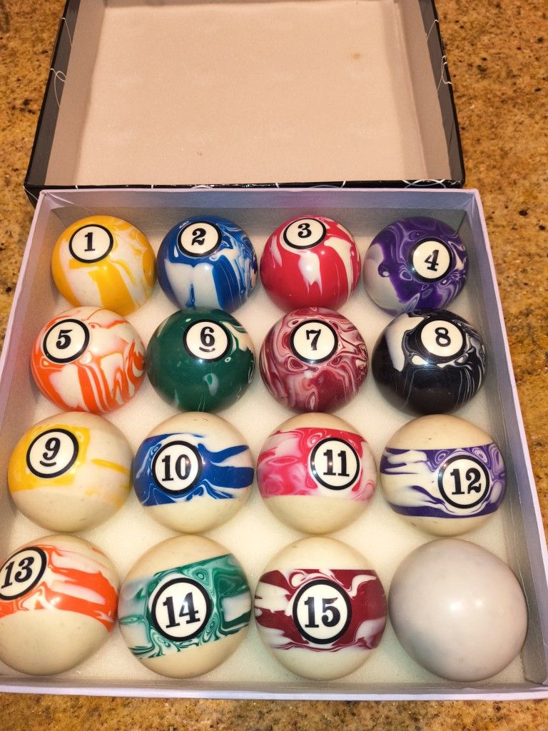 Marbles Pool Ball Set