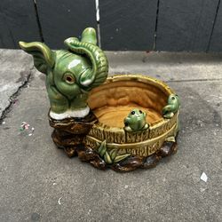 Ceramic Planter Elephant Bowl Garden
