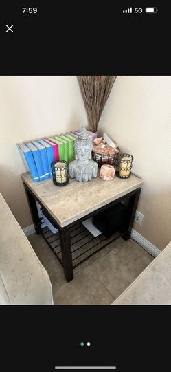 Marble Side Table L 27”, W 24”, H 25.5”