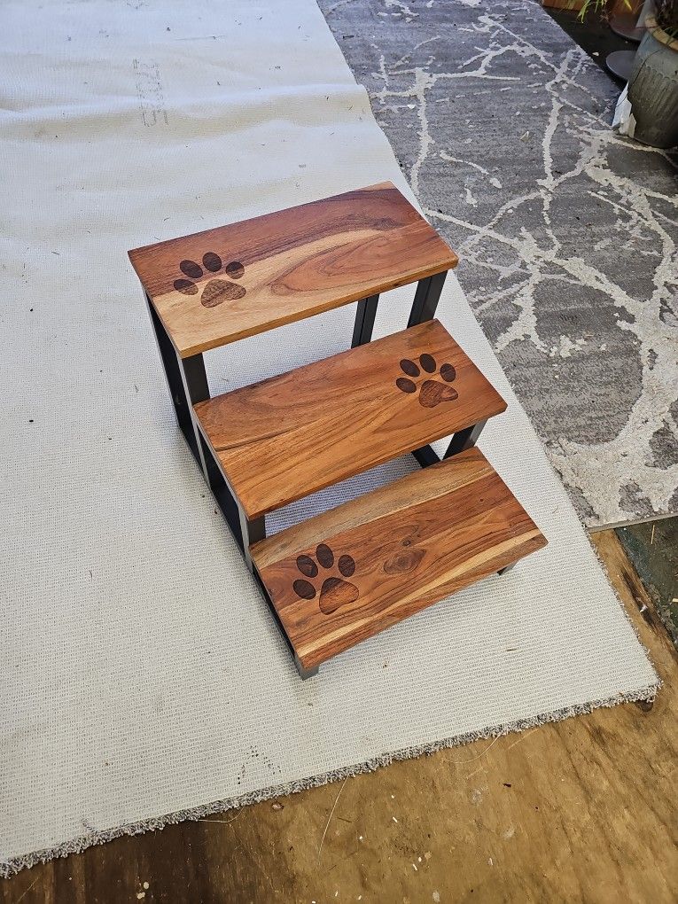 Solid, Steel And Wood Pet Steps