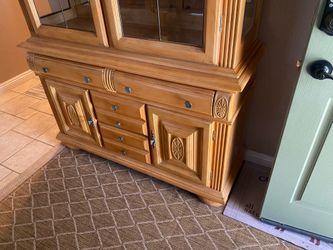Solid wood China hutch