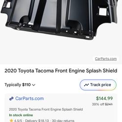 2020 TACOMA FRONT ENGINE PLASH SHIELD