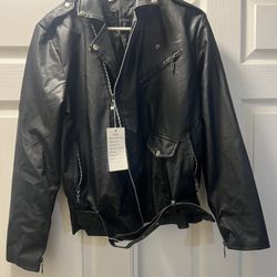 Women’s Faux Leather Motorcycle Jacket (NWT)