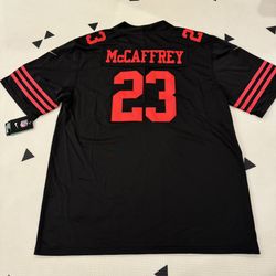 Men’s San Francisco 49ers 23# Christian McCaffrey Stitched Vintage White Jersey, S To 6xl 