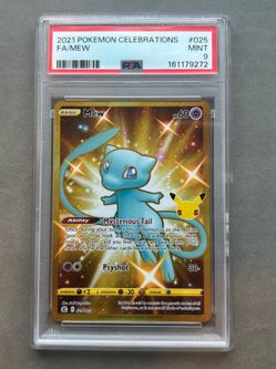 Celebrations Mew full Art PSA 9 Pokémon TCG card