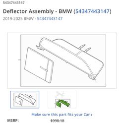 2019 BMW M8 wind deflector 