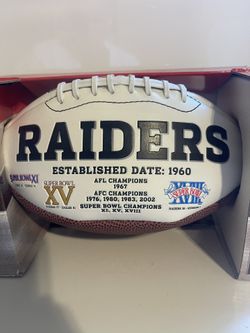 NFL Raiders Collectible Football In Box
