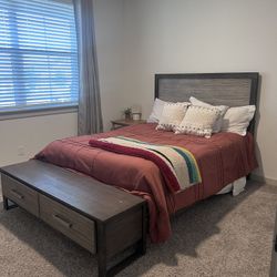 Gray Bed Frame And Mattress