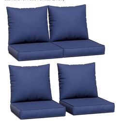 Outdoor Chair Cushions 22.5"× 20.3" × 4", Set of 4