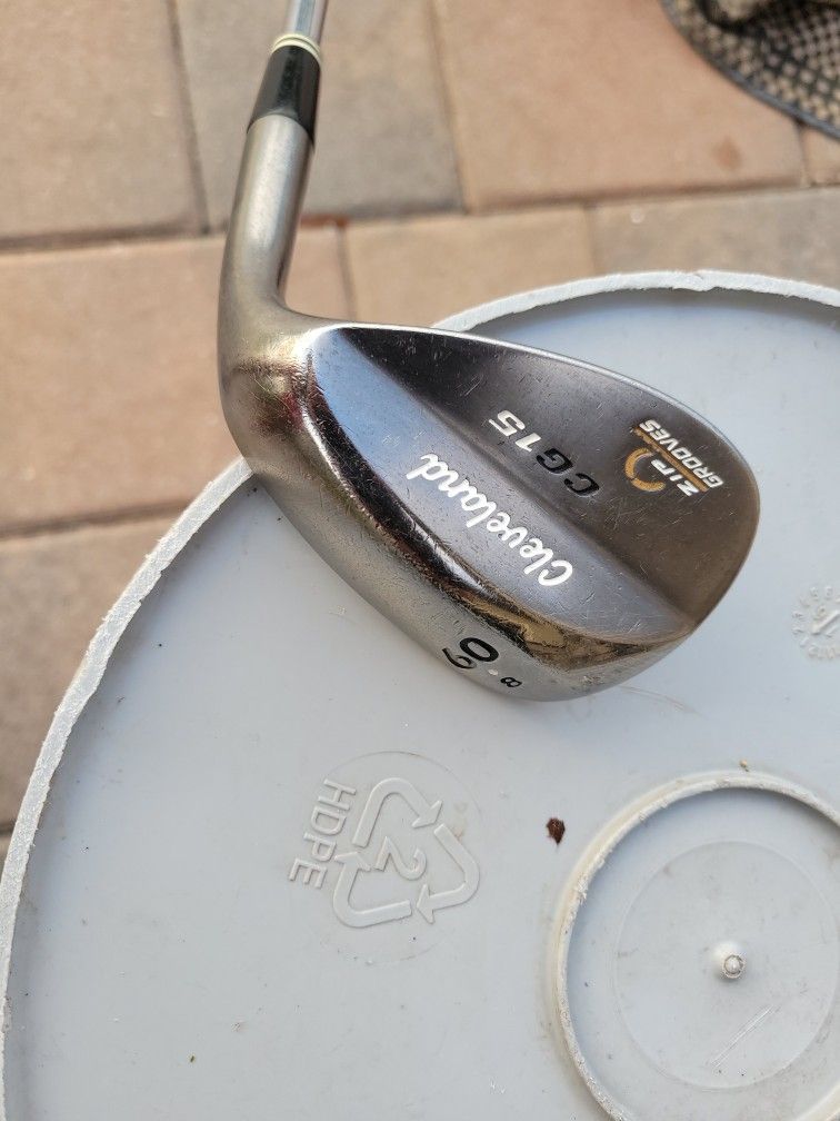 Used RH Cleveland CG15 Zip Grooves Wedge 60*-08 Wedge Flex Steel Golf Club great shape