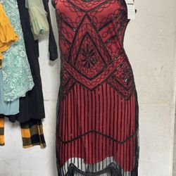 New 1920s Gatsby Sequin Fringed Beaded Flapper Dress