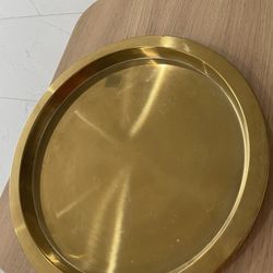 IKEA-GLATTIS-Tray, brass color, 15"