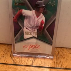Nick York 1/2 Signed Baseball Card Chicago Red Sox!!
