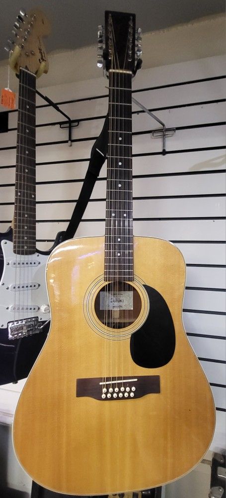 Vintage 1970s Suzuki SD-312 11 string acoustic guitar made in Japan