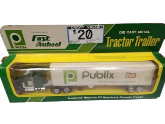 Publix Supermarkets Inc. Fast Wheel Die Cast Metal Tractor Trailer Multi-color Other Collectible