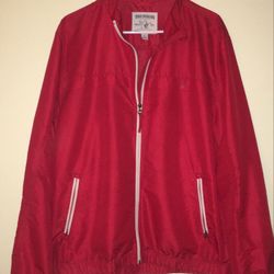 True Religion Red And White Jacket Windbreaker