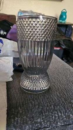Alma smoked grey vintage candle holder