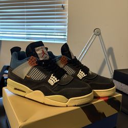 Air jordan 4s union off Noir