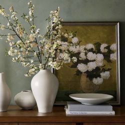 Pottery Barn Nolina Vase White Large Urn Ivory 