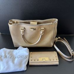 Michael Kors Matching Purse & Wallet - Kellen Large Satchel With Callie Stud Wallet