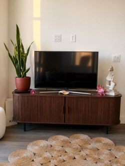 Walnut Fluted TV Stand / Media Console – 63”
