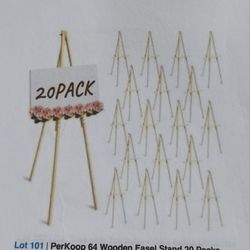 Perkoop 64 wooden Easels 20 Pack. 