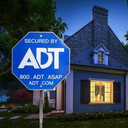 ADT Security Signs with 28” Metal Stake - Ready To Install