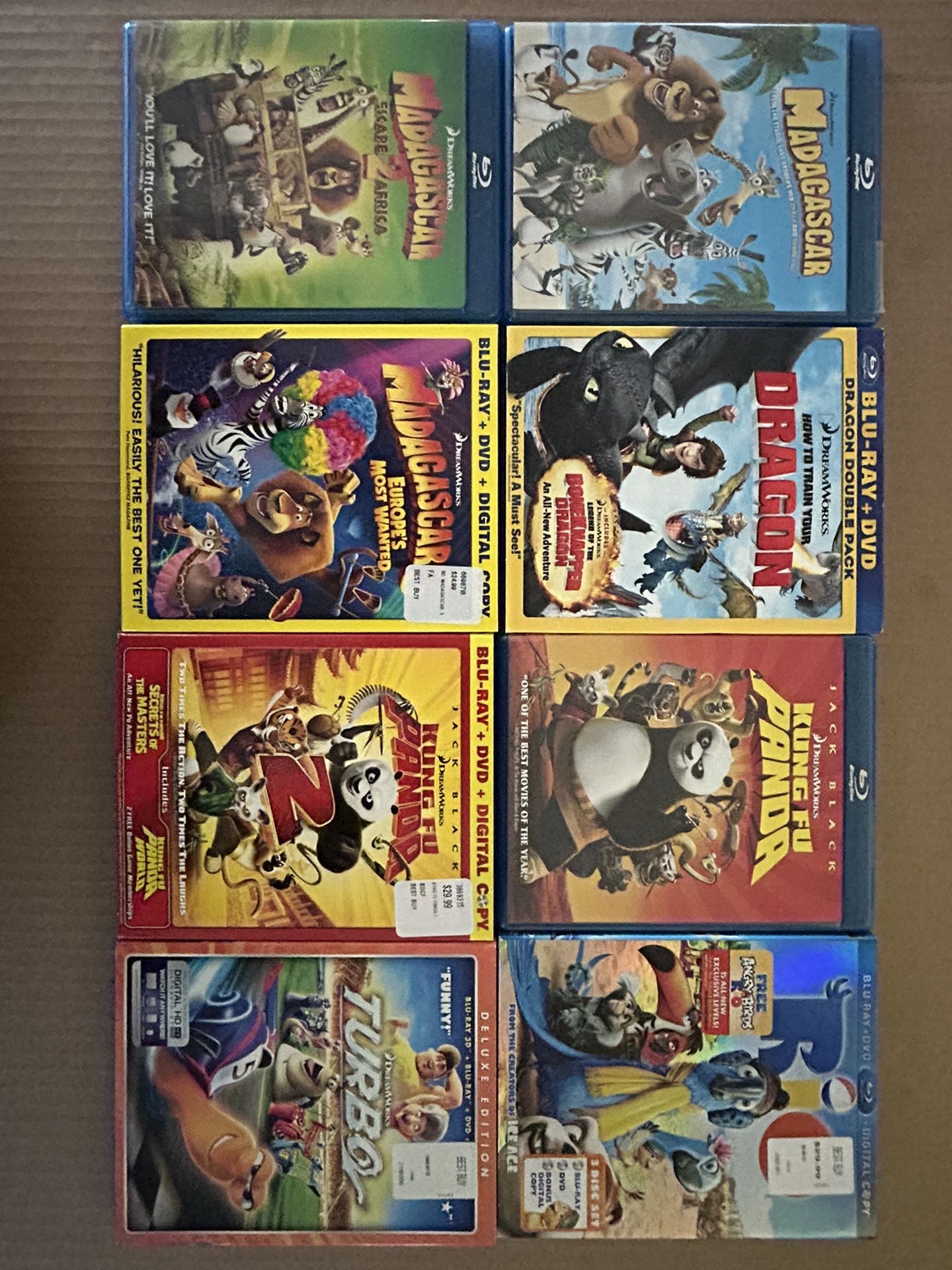 “DREAMWORKS” BLU-RAY MOVIE LOT (8). NM/M!!!😎 OFFERS.