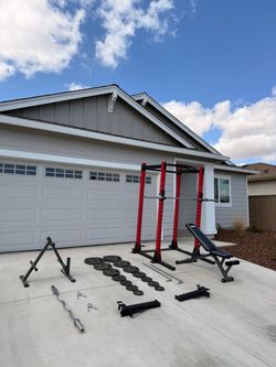 Complete home gym weight rack set