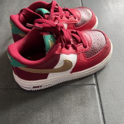 Air Force 1 Gold/Gym Red- Size 8c