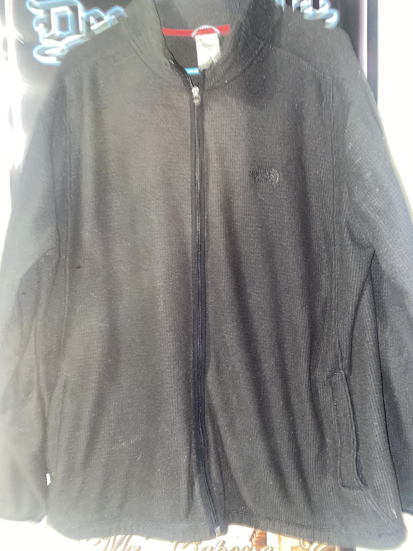 Black Northface fleece zip up jacket