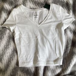 Cropped White Shirt