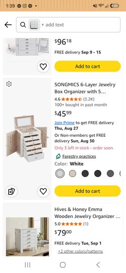 SONGMICS 6-Layer Jewelry Box Organizer