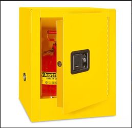 Uline-Flammable Storage Cabinet -Yellow, 4 Gallon, Countertop (Brand New)
