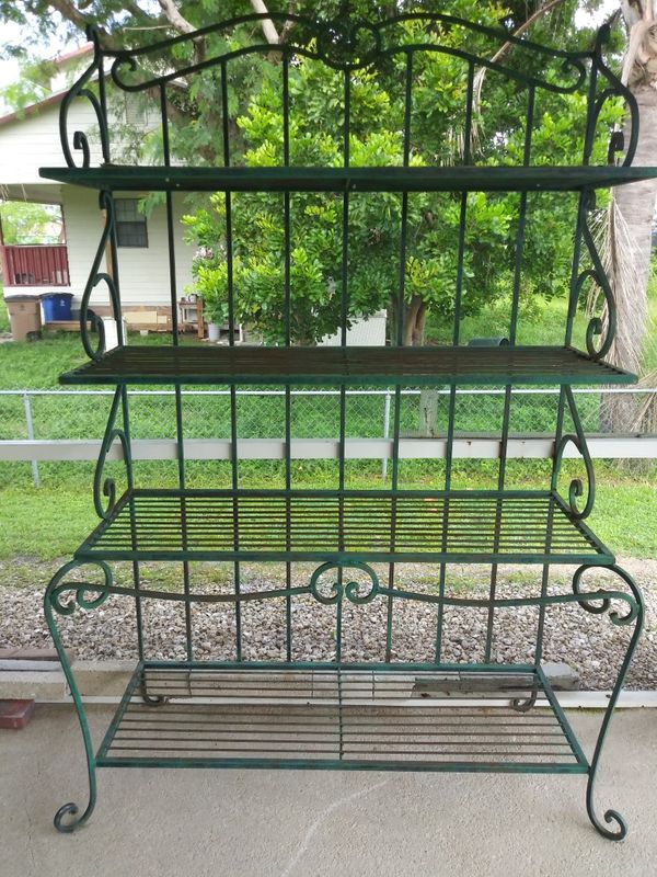 Huge Bakers Rack Plant Shelf All Wrought Iron Home Huge Bakers Rack Plant Shelf All Wrought Iron Home Garden In Lehigh Acres Fl Offerup