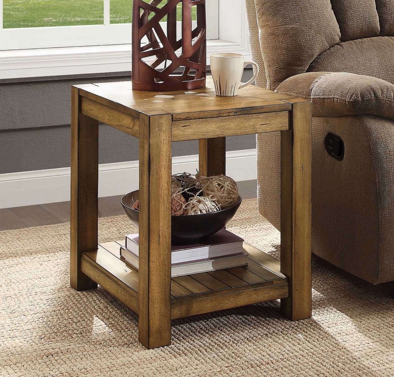 Solid Wood End Side Table - NEE